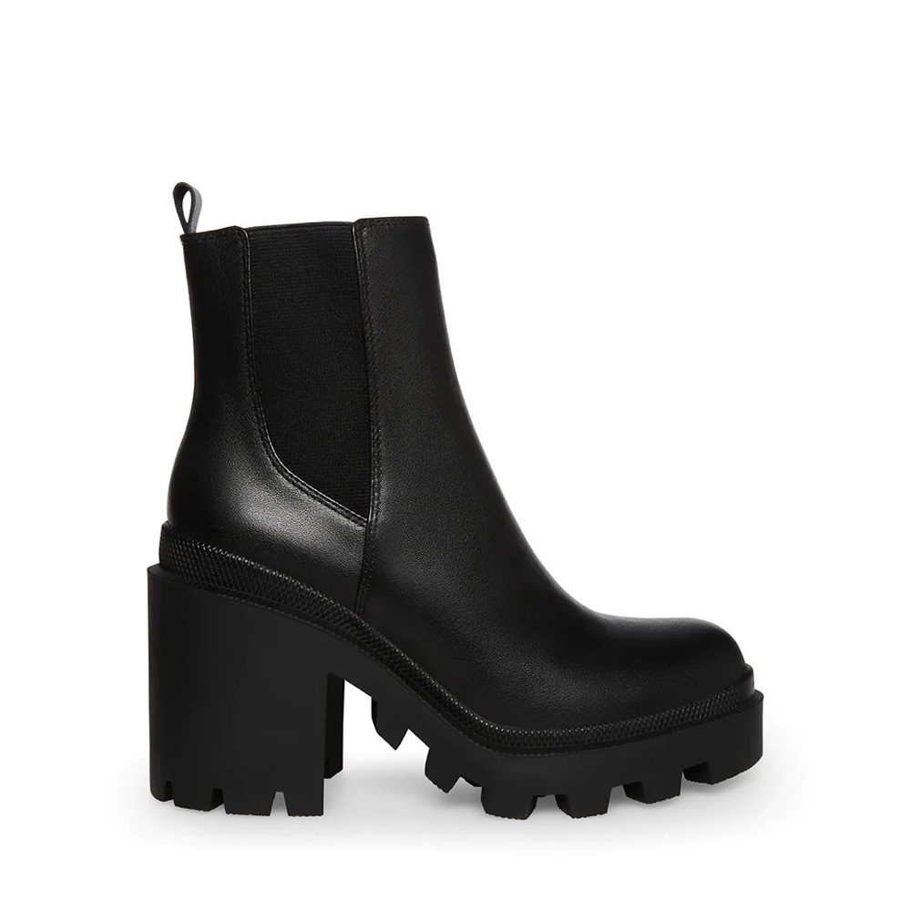 Steven Madden Black Leather Roxie Boot
